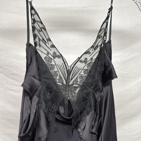 Elegant Black Lace Slip Dress - Picture 3 of 6